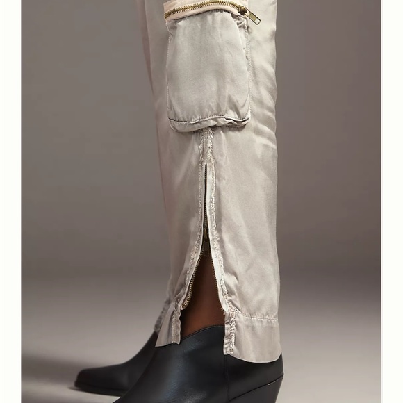Anthropology NWT silky cargo pant size L - Picture 4 of 16
